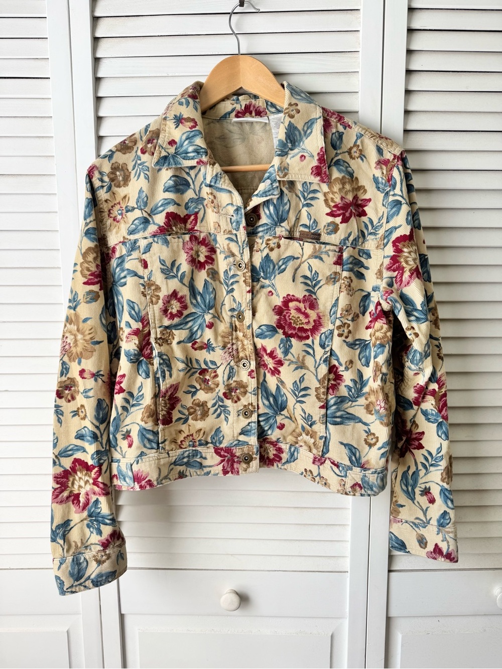 Vintage Lizwear Jeans Cropped Corduroy Jacket 100% Cotton